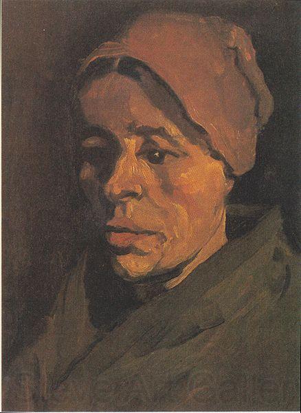 Vincent Van Gogh Head of a Peasant Woman with a brownish hood France oil painting art